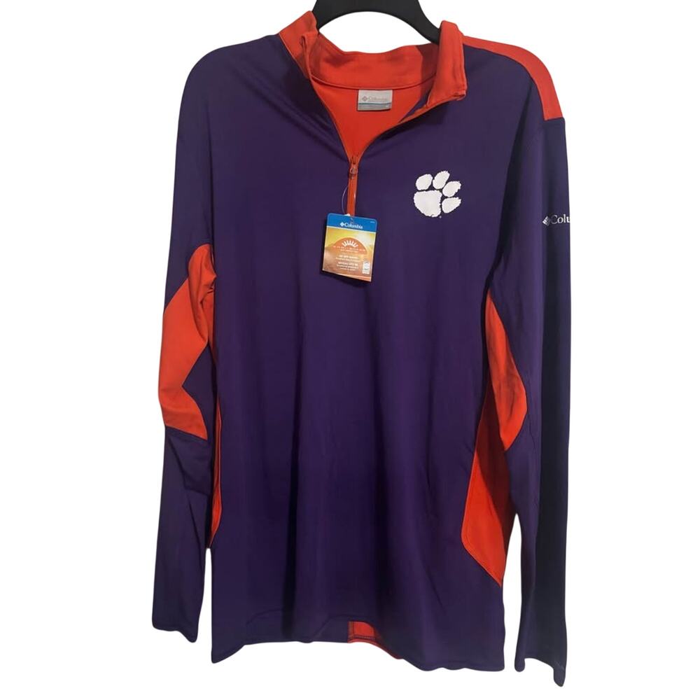 Mens Columbia Clemson Quarter Zip NWT Size Medium